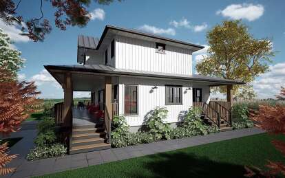 Modern Farmhouse House Plan #5984-00011 Elevation Photo