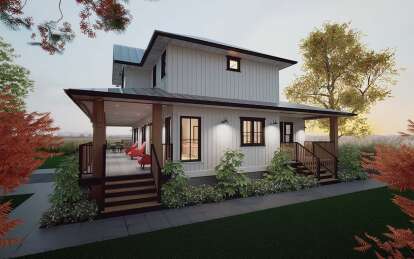 Modern Farmhouse House Plan #5984-00011 Elevation Photo