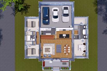 Overhead First Floor for House Plan #4848-00416