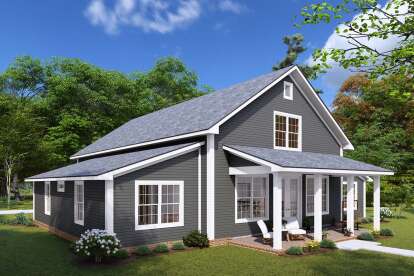 Modern Farmhouse House Plan #4848-00417 Elevation Photo