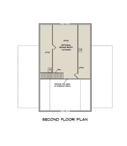 Optional Bonus Room for House Plan #4848-00417