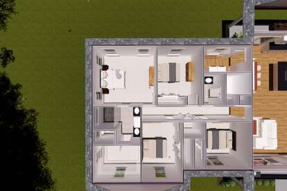 Overhead Second Floor for House Plan #4848-00421
