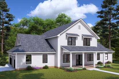 Modern Farmhouse House Plan #4848-00422 Elevation Photo