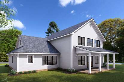 Modern Farmhouse House Plan #4848-00422 Elevation Photo