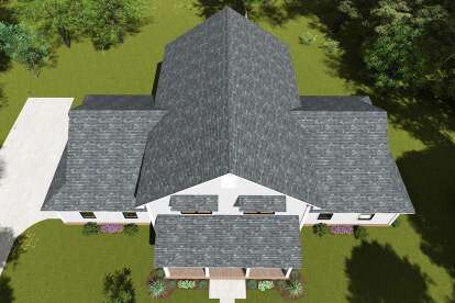 Modern Farmhouse House Plan #4848-00422 Elevation Photo