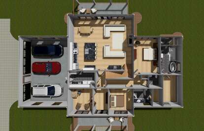 Overhead First Floor for House Plan #4848-00422