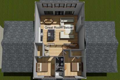 Overhead Second Floor for House Plan #4848-00422