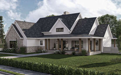 Modern Farmhouse House Plan #963-01005 Elevation Photo