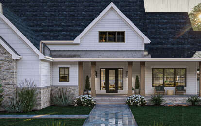 Modern Farmhouse House Plan #963-01005 Elevation Photo