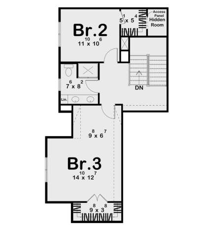 Second Floor for House Plan #963-01005