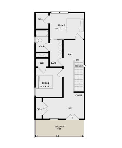 Second Floor for House Plan #9185-00016
