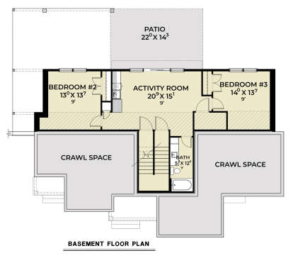 Basement for House Plan #2464-00136