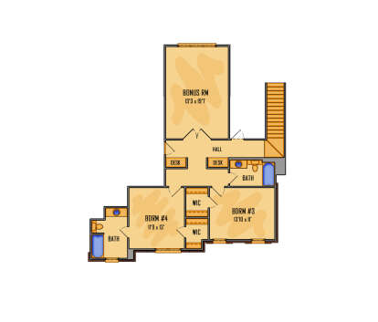 Second Floor for House Plan #5995-00037
