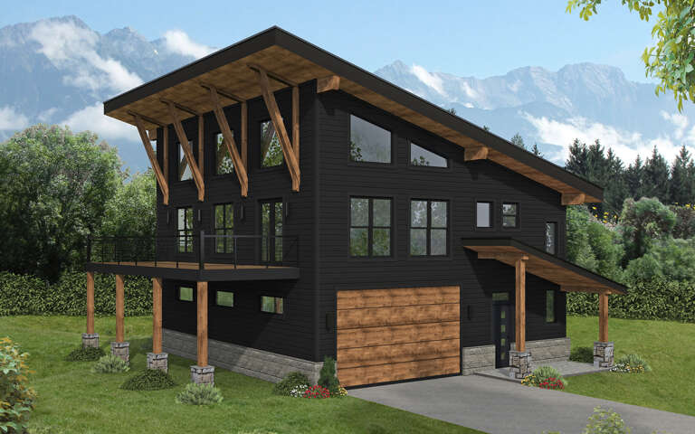 House Plan House Plan #31385 Angled Front Elevation