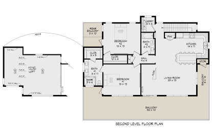 Main Floor/Loft for House Plan #940-01126