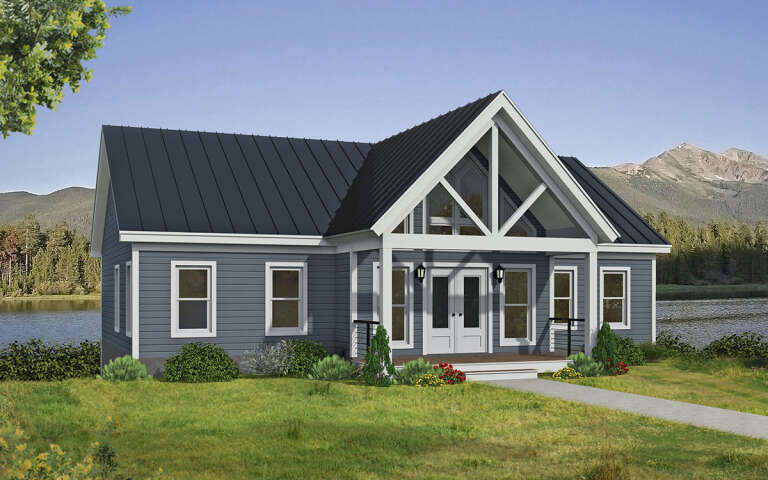 House Plan House Plan #31388 Angled Front Elevation