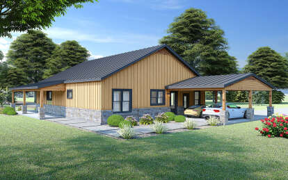 Barn House Plan #940-01132 Elevation Photo