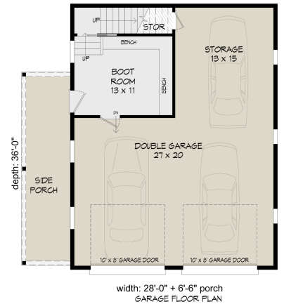 Garage Floor for House Plan #940-01133