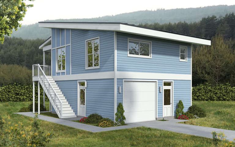 House Plan House Plan #31394 Angled Front Elevation