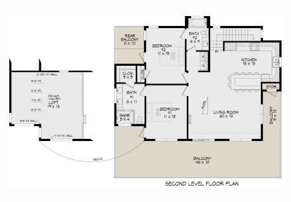 Main Floor/Loft for House Plan #940-01135