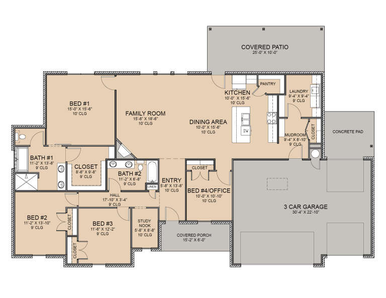 House Plan House Plan #31398 Drawing 1