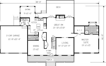 Main Floor for House Plan #033-00082