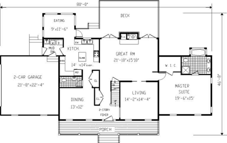 House Plan House Plan #314 Drawing 1