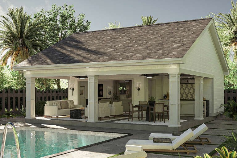 House Plan House Plan #31401 Angled Front Elevation
