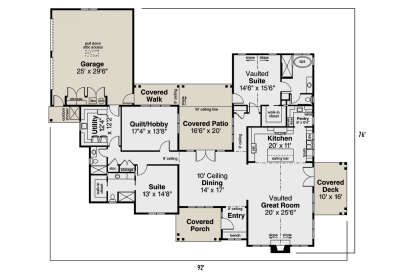 Main Floor for House Plan #035-01094