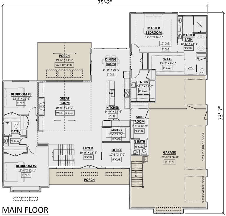 House Plan House Plan #31404 Drawing 1