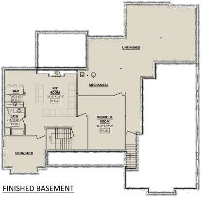 Basement for House Plan #1958-00039