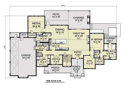 Main Floor for House Plan #2464-00137