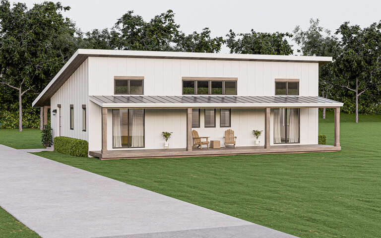 House Plan House Plan #31410 Angled Front Elevation