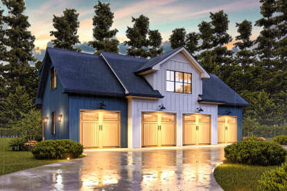 Modern Farmhouse House Plan #699-00385 Elevation Photo