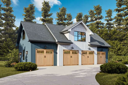 Modern Farmhouse House Plan #699-00385 Elevation Photo