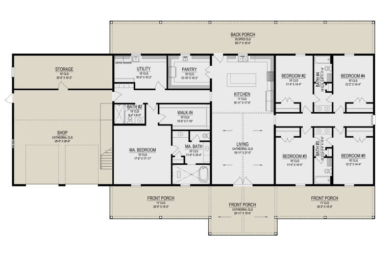 House Plan House Plan #31413 Drawing 1