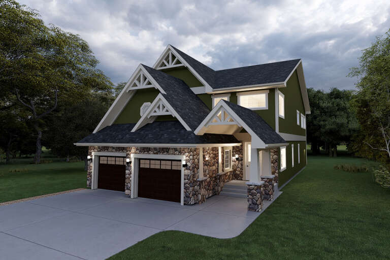 House Plan House Plan #31414 Angled Front Elevation