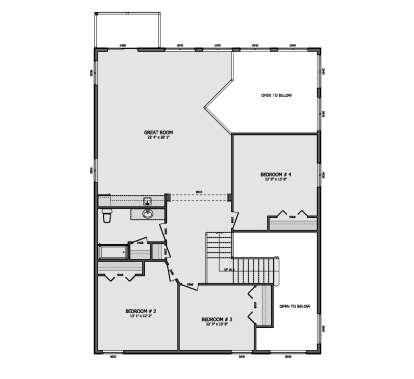 Second Floor for House Plan #5801-00001