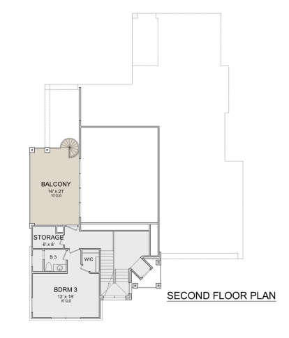 Second Floor for House Plan #5445-00537