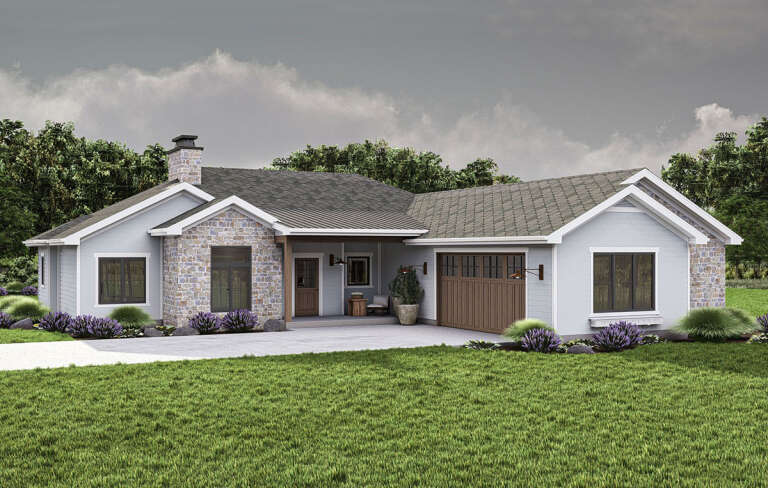 House Plan House Plan #31418 Angled Front Elevation