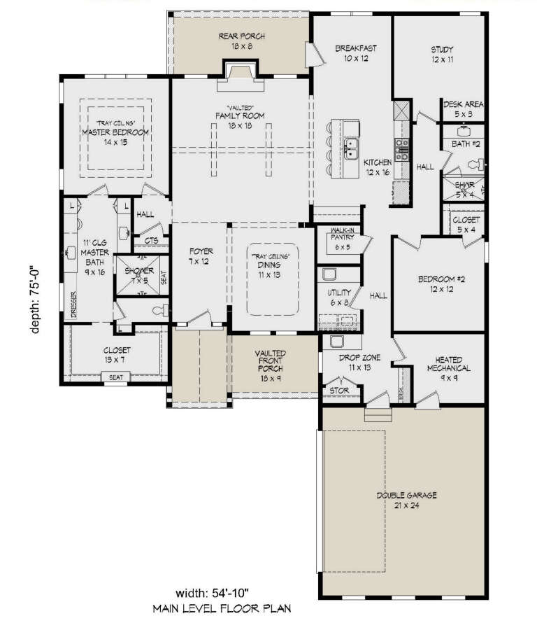 House Plan House Plan #31424 Drawing 1
