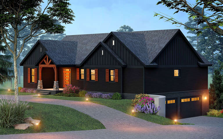 House Plan House Plan #31425 Angled Front Elevation