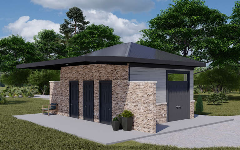 House Plan House Plan #31431 Angled Front Elevation