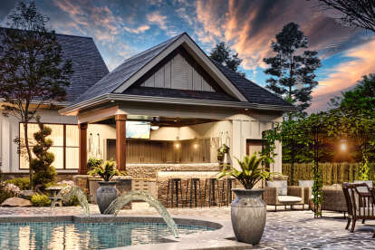 Craftsman House Plan #699-00386 Elevation Photo