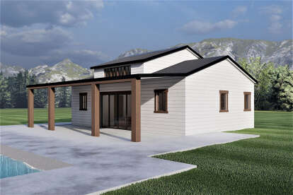 Modern House Plan #6422-00098 Elevation Photo