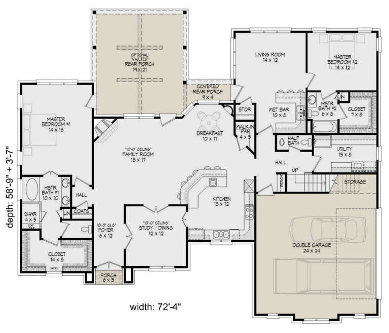 House Plan House Plan #31441 Drawing 1