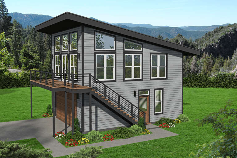 House Plan House Plan #31444 Angled Right Elevation