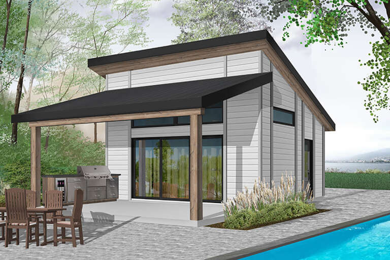 House Plan House Plan #31447 Angled Front Elevation