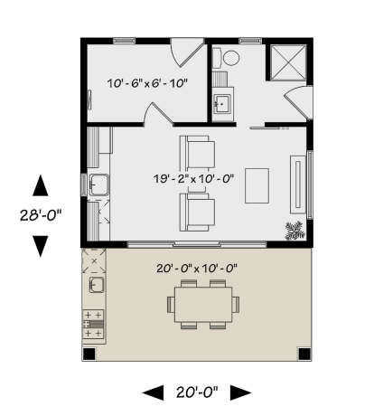 Main Floor  for House Plan #034-01382