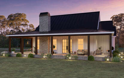 Modern Farmhouse House Plan #009-00408 Elevation Photo